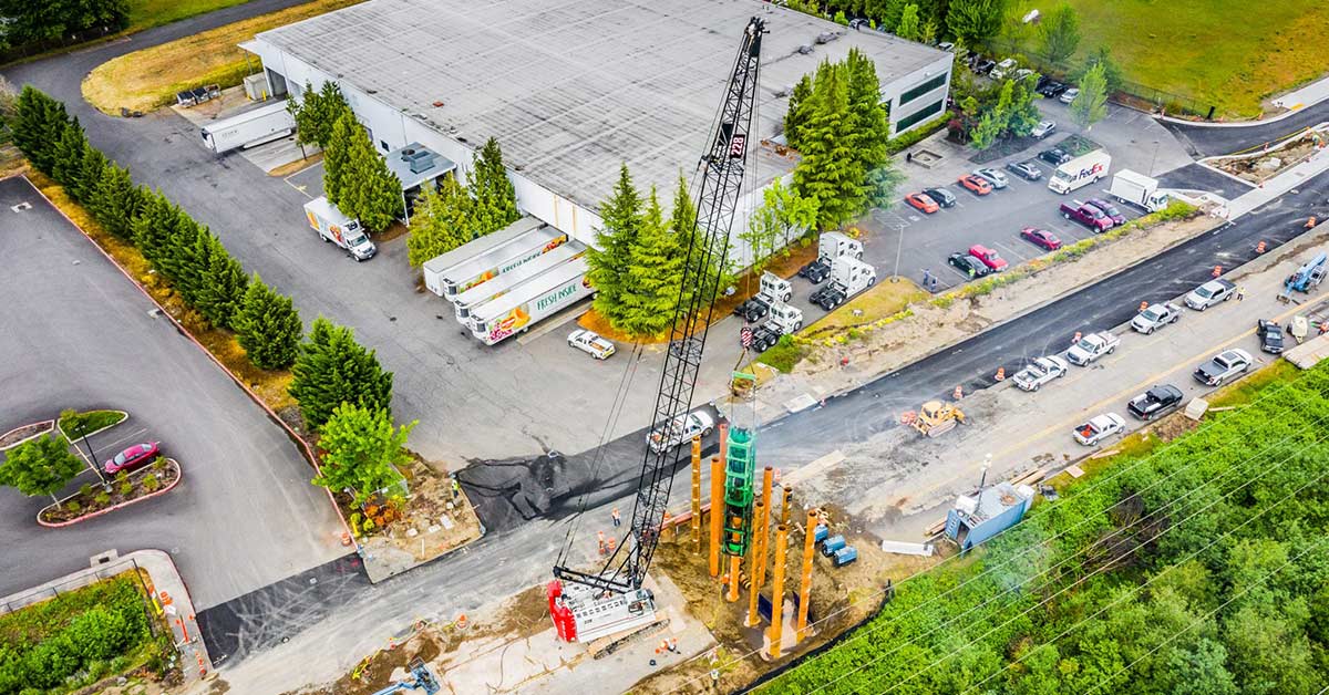 Link-Belt Crane viewed from above
