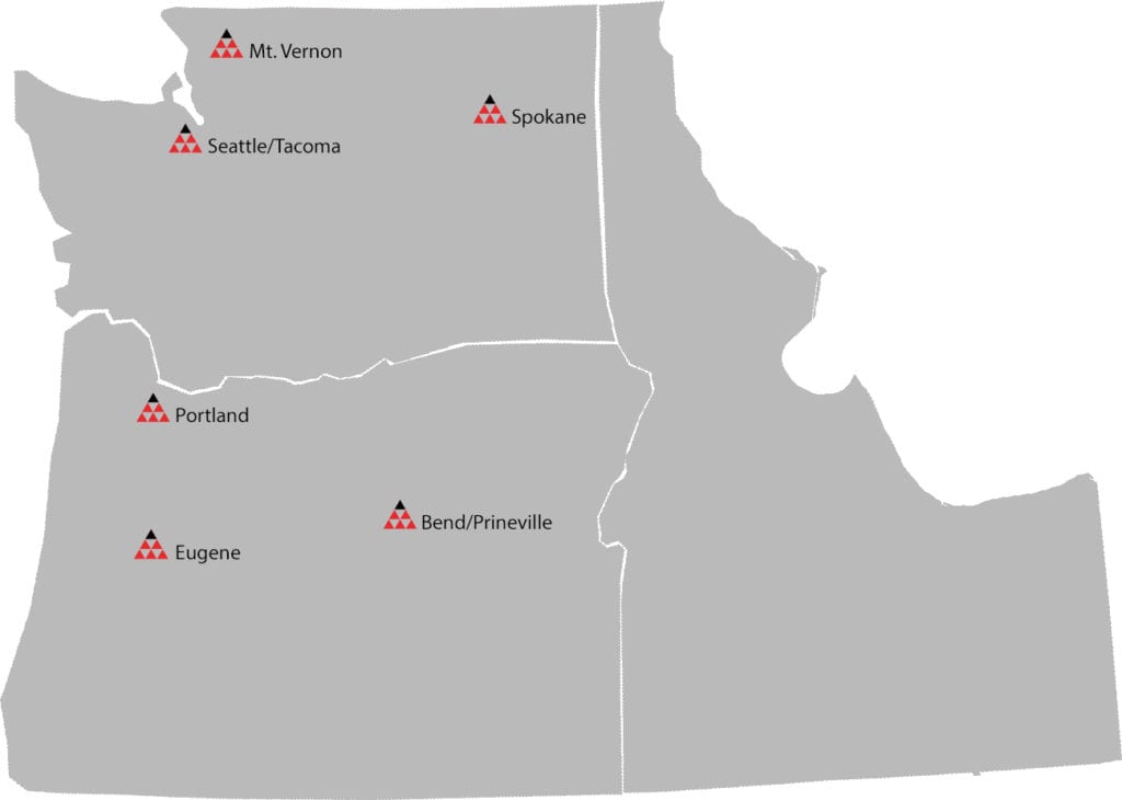 Triad Machinery is located all over the Pacific Northwest