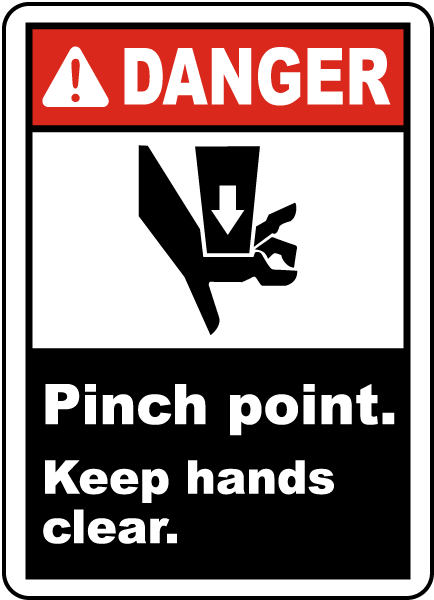 Danger Pinch Point sign